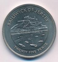 Jersey 1977. 25p Cu-Ni "II. Erzsébet / Ezüstjubileum" T:AU
Jersey 1977. 25 Pence Cu-Ni &q...