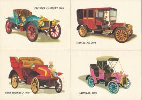 AUTOMOBILOK - 12 db MODERN képeslap (Képzőművészeti Alap) / AUTOMOBILES - 12 modern postcards