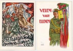 TANÁCSKÖZTÁRSASÁG - 8 db MODERN képeslap (Képzőművészeti Alap)