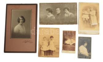 cca 1880-1910 Családi fotóhagyaték különféle erdélyi műtermekből származó fotókkal (Máramarossziget,...
