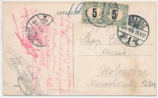 Brassó, Kronstadt, Brasov; látkép. Montázs automobilokkal / general view. Montage with automobiles (...