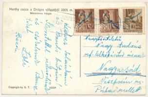 Borsa (Máramarosi Kárpátok), Horthy csúcs a Drágos völgyéből (2305 m), túrázók / mountains (felületi...