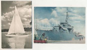 HAJÓ - 11 db MODERN képeslap, közte 1 régi / SHIP - 11 modern postcards, with 1 pre-1945 one