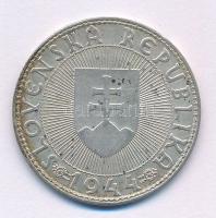 Szlovákia 1944. 10K Ag "Pribina herceg" T:XF de durva ph., patina Slovakia 1944. 10 Korun Ag "Prince Pribina" C:XF but serious edge error, patina Krause KM#9.1