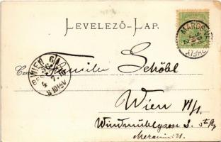 1900 Marosvásárhely, Targu Mures; Bolyai utca, Hotel Transilvania szálloda és kávéház, Izmael Ferenc...