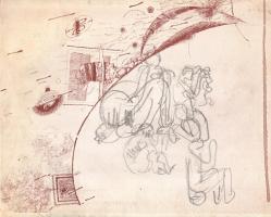 Nagy Gábor festőművész kiállítása a Csók Galériában 1981 áprilisában. (Dedikált kiállítási mappa két...