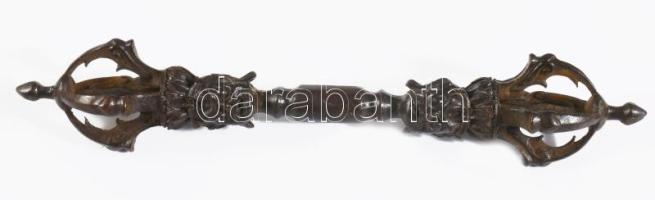 Díszes tibeti vadzsra, h: 16 cm