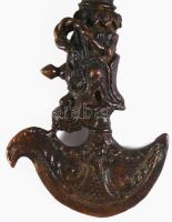 Díszes tibeti phurba, h: 9,5 cm