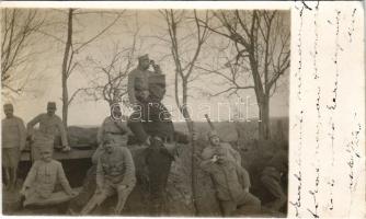 1916 Első világháború, osztrák-magyar katonák a fronton / WWI Austro-Hungarian K.u.k. military, soldiers. photo (EB)