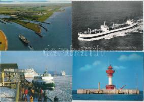 KIKÖTŐ, HAJÓK - 31 db MODERN, közte néhány régi képeslap / PORT, SHIPS - 31 modern postcards, with some pre-1945 ones