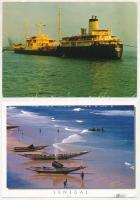 KIKÖTŐ, HAJÓK - 31 db MODERN, közte néhány régi képeslap / PORT, SHIPS - 31 modern postcards, with s...