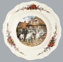 Sarreguemines Obernai 28 részes szervírozó összeállítás, jelzett, közte 1-1 sérüléssel, repedéssel, ...