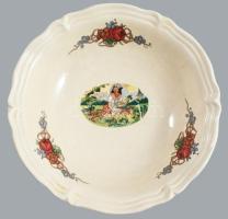 Sarreguemines Obernai 28 részes szervírozó összeállítás, jelzett, közte 1-1 sérüléssel, repedéssel, ...