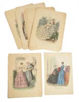 1847 Színes illusztrációk az Életképek szépirodalmi divatlapból, Tyroler József (1822-1854) metszései, 10 db színezett acélmetszet, változó állapotban, lapméret: 25x17 cm és 28x20 cm között