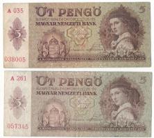 1939. 5P (2x) "A 261 057345" és "A 035 038005" T:F Adamo P6