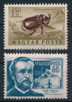 1954 Rovarok 1,50Ft XII A vízjellel + Tudósok 60f XII A vízjellel (15.000)