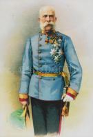 I. Ferenc József (1830-1916) osztrák császár, magyar és cseh király portréja, modern nyomat, üvegezett fa keretben, paszpartuban, 19x13 cm, keret: 30x24 cm