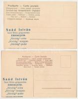 Érsekújvár, Nové Zámky; Saád István Szent Rókus gyógyszertára reklámja a hátoldalon / pharmacy adver...