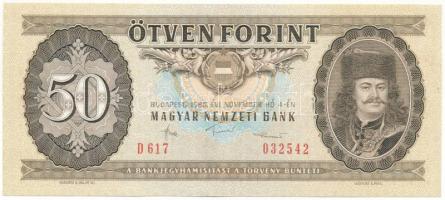 1986. 50Ft "D 617 032542" T:VF,F szép papír Adamo F24