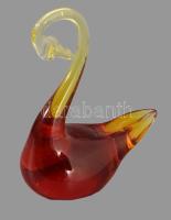 5 darab iparművész hattyú figura, hibátlan, m: 7 cm alatt