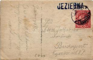 1918 Jezierna (Ozerna); railway station, K.u.k. soldiers. photo (EB)