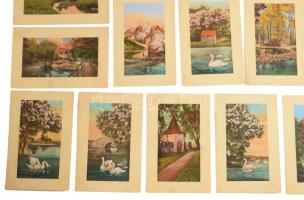 1911 Katona által szerelmének küldött képeslapok, összesen kb. 70 db, több különböző településről fe...