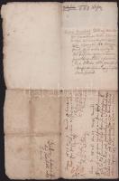 1668 Ungvárban lakó Budai Erzsébet adóslevele 100 forintról Katai Mátyás és Szalai Kata asszonyságna...