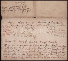 1668 Ungvárban lakó Budai Erzsébet adóslevele 100 forintról Katai Mátyás és Szalai Kata asszonyságna...