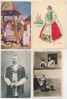 15 db régi és modern magyar folklór képeslap vegyesen / 15 pre-1945 and modern Hungarian folklore postcards mixed