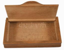 1915 Háborús emlék fa doboz, vésett felirattal, 10x16 cm