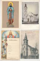 21 db RÉGI vallás motívum képeslap / 21 pre-1945 religion motive postcards