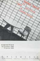 1999-2000 Lucien Hervé sur regard Jean Prouvé et Charlotte Perriand, Exposition, kiállítási plakát, feltekerve, hajtásnyomokkal, lapszéli folttal, 59x40 cm
