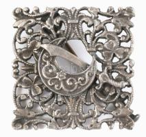 Ezüst (Ag) kanál és áttört bross kanál jelzett össz 25 g