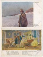 Schubert - 12 db RÉGI motívum képeslap