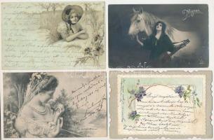 16 db RÉGI motívum képeslap / 16 pre-1945 motive art postcards