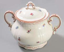 cca 1925-1930 Zsolnay pajzspecsétes háromrészes szervírozó szett, jelzett, hibátlan, m. 17 cm