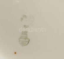 cca 1925-1930 Zsolnay pajzspecsétes háromrészes szervírozó szett, jelzett, hibátlan, m. 17 cm