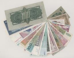 Vegyes, 16db-os bankjegytétel, benne: Laosz, Kambodzsa, Spanyolország, Kongó, Csehszlovákia, Románia...