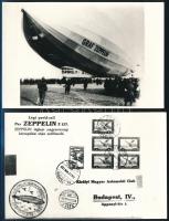 1931 Zeppelin 2P levélen (20.000) + 2 db fénykép