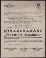 1934-1942 MOVE 2 db prospektusa műsoros rendezvényre való invitálással, hajtottak, 29x23 cm és 41x29...