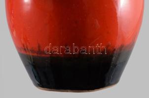 Csizmadia Margit (1925-1991) : Díszváza. Mázas kerámia, jelzés nélkül, hibátlan 28 cm