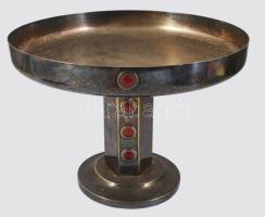 cca 1930/40 Talpas kínáló, jelzett, d: 24 cm, m: 18 cm