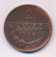 Ausztria 1848A 2kr Cu T:XF patina Austria 1848A 2 Kreuzers Cu C:XF patina Krause KM#2188