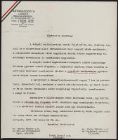 1937 Antibolsevista Comité nyomtatványa szegedi hősök emlékműve leleplezése alkalmából, hajtott.
