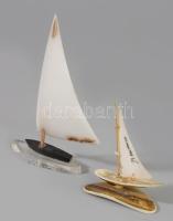 ca 1960 2 db retro balatoni hajó szuvenír 8-13 cm