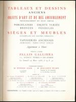 Tableaux et dessins anciens. Objets d'art et de bel ameublement principalement du XVIIIe siecle...