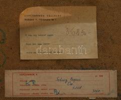 Schey Ferenc (1925-1997): Csendélet. Olaj, farost. Jelezve jobbra lent (keret által kissé takarva), ...