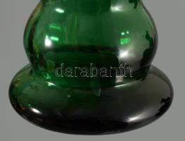 Cseh, olomuci zöld padlóváza. Anyagában színezett, hibátlan 48 cm