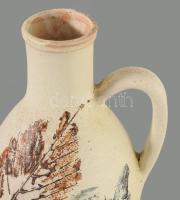 Levél mintás kerámia díszváza, jelzés nélkül, hibátlan 32 cm