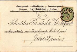 1902 Love couple humour art postcard